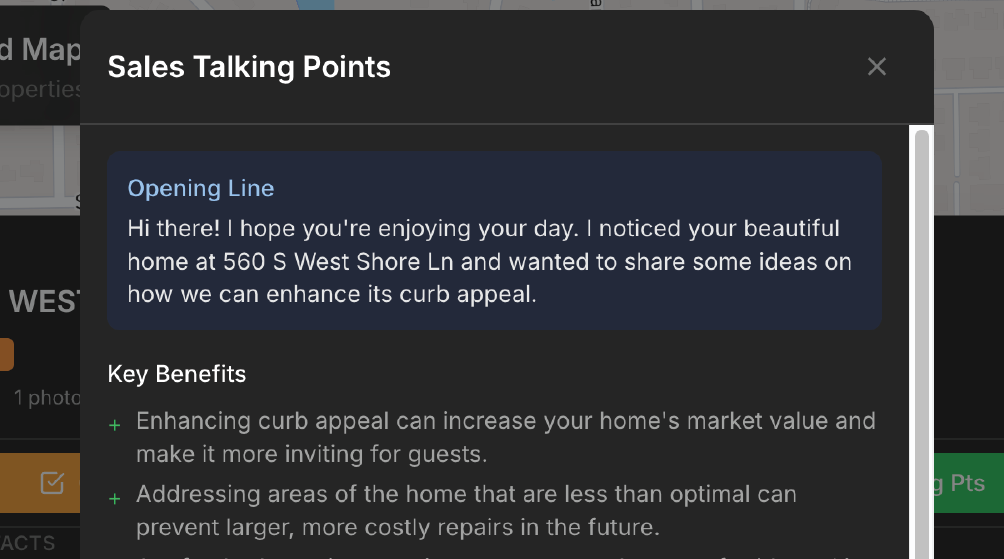 Generated talking points