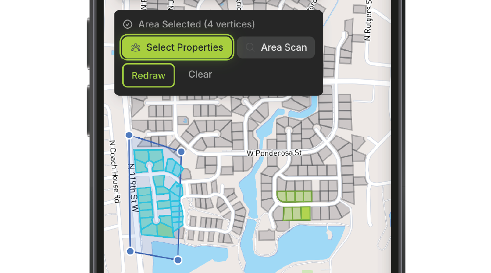 Scored territory map